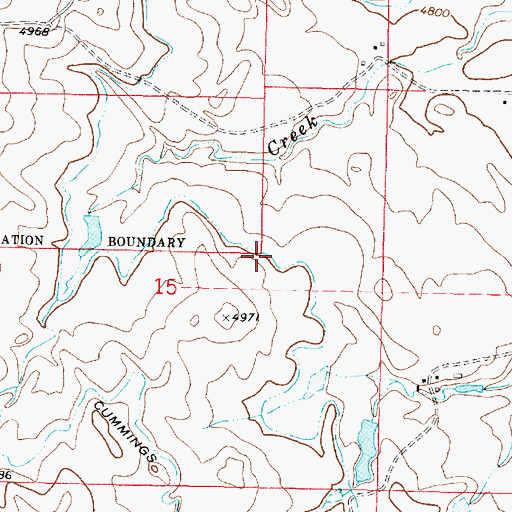 Topographic Map of Sixmile Ditch, WY