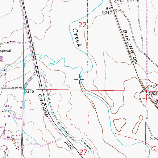 Topographic Map of Sixmile Draw, WY