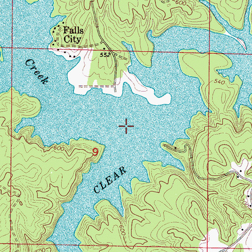Topographic Map of Coon Creek, AL
