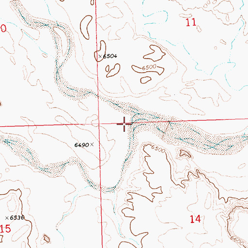 Topographic Map of Skull Creek, WY