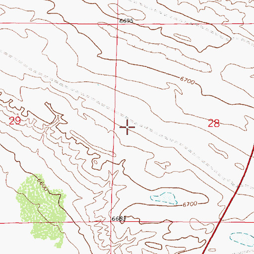 Topographic Map of Slate Ridge, WY