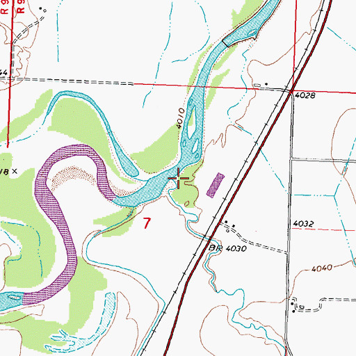 Topographic Map of Slick Creek, WY