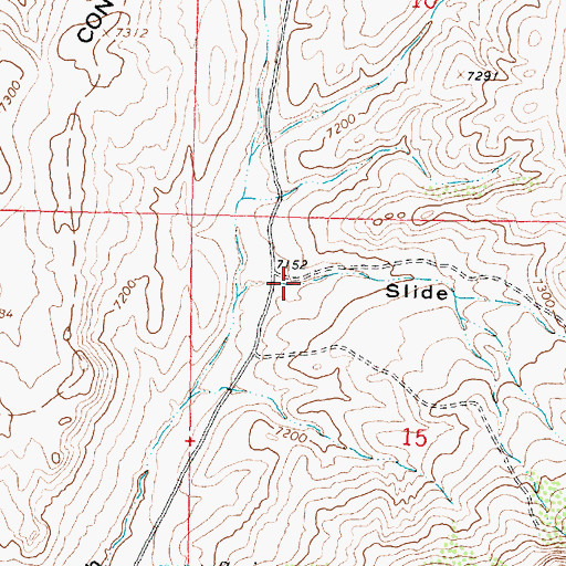 Topographic Map of Slide Draw, WY