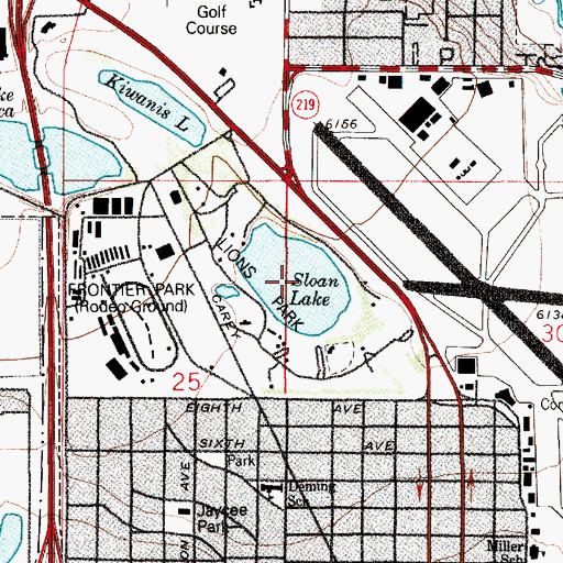 Topographic Map of Sloan Lake, WY