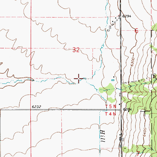 Topographic Map of Slocum Creek, WY
