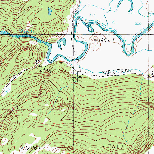 Topographic Map of Slough Creek Patrol Cabins, WY