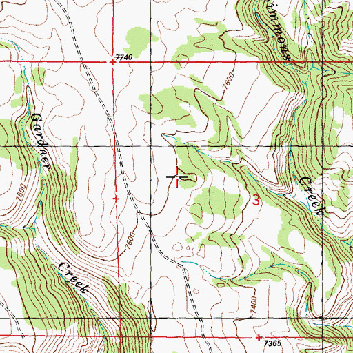 Topographic Map of Smith Cabin, WY
