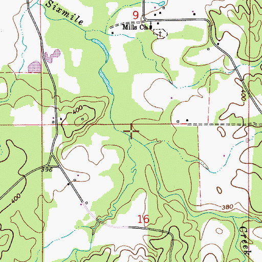 Topographic Map of Copperas Creek, AL