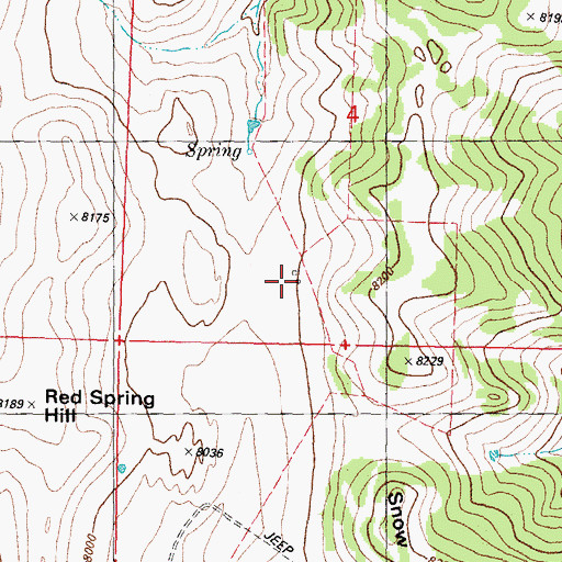 Topographic Map of Smith Cabins, WY