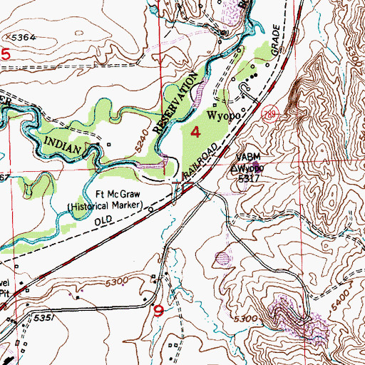 Topographic Map of Smith Creek, WY