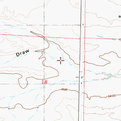 Topographic Map of Smith Draw, WY