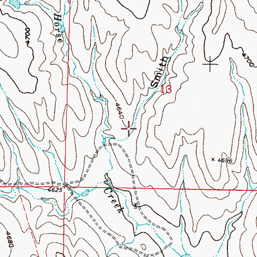 Topographic Map of Smith Draw, WY