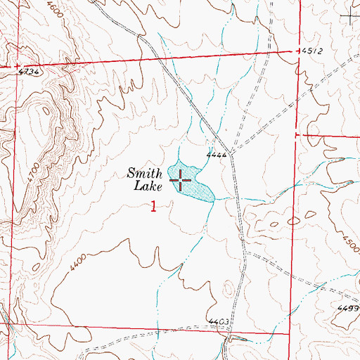 Topographic Map of Smith Lake, WY