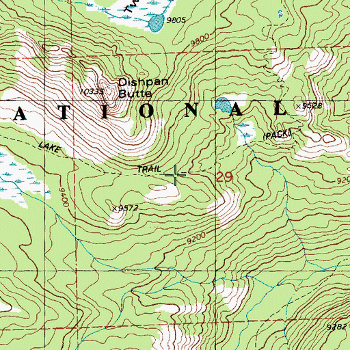 Topographic Map of Smith Lake Trail, WY