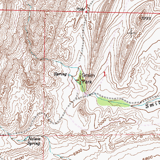 Topographic Map of Smith Park, WY