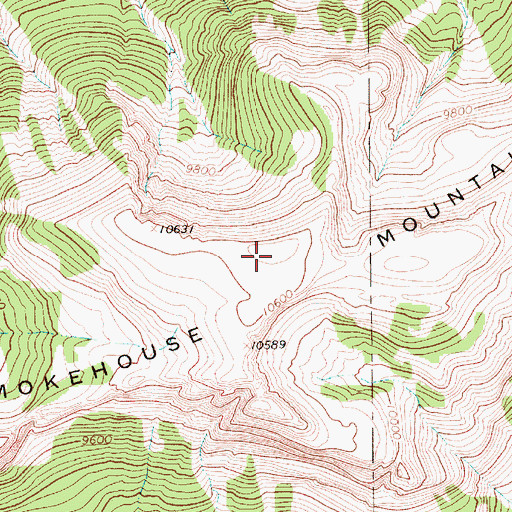 Topographic Map of Smokehouse Mountain, WY
