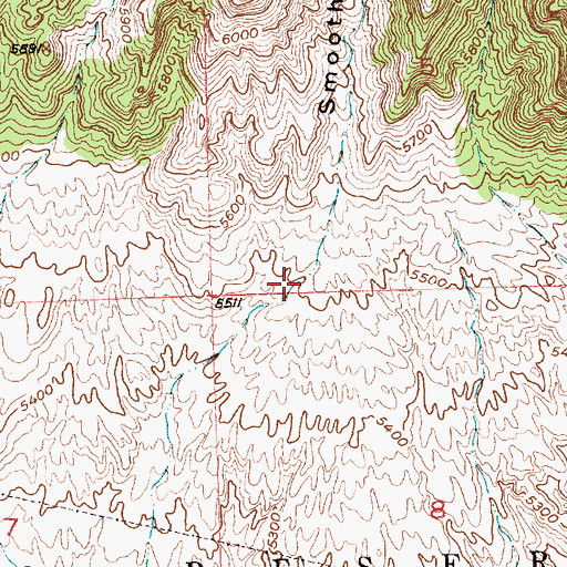 Topographic Map of Smooth Canyon, WY