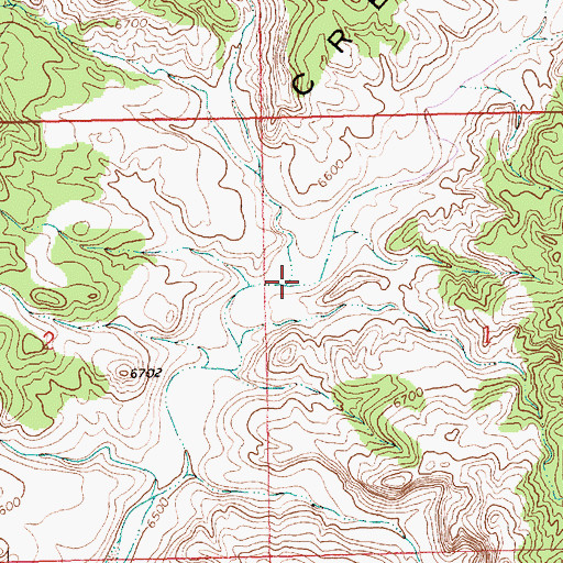 Topographic Map of Snow Creek, WY