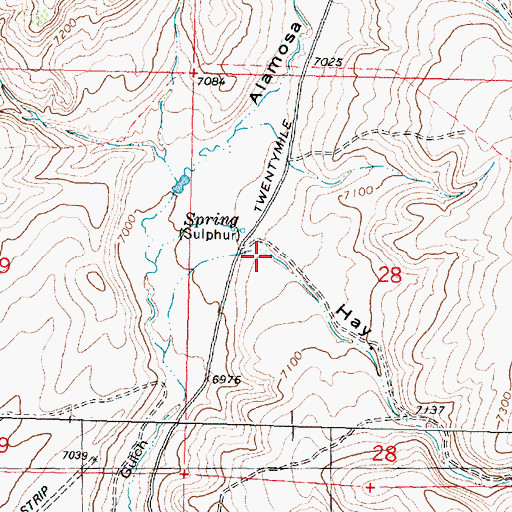 Topographic Map of Snowshoe Canyon, WY