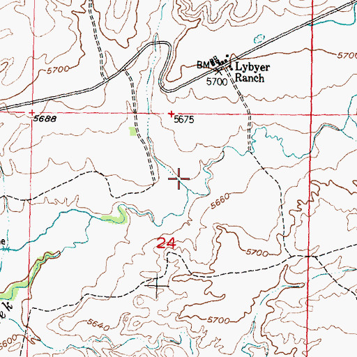 Topographic Map of Snyder Creek, WY