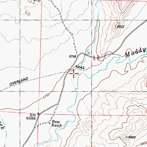 Topographic Map of Soap Hole Wash, WY