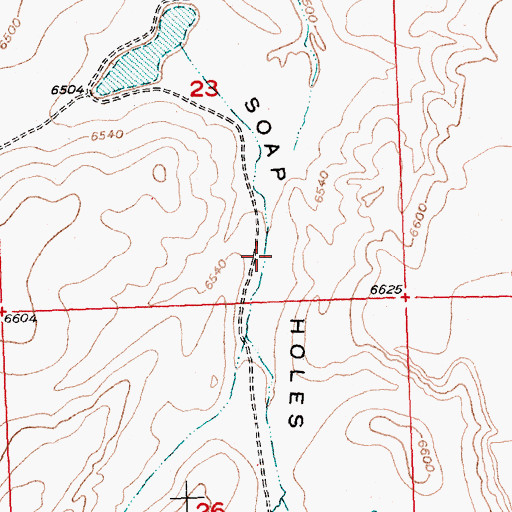 Topographic Map of Soap Holes, WY