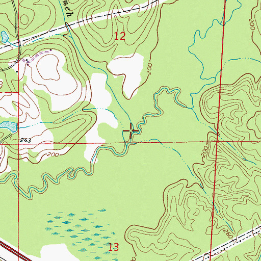 Topographic Map of Counters Branch, AL