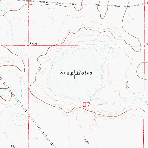 Topographic Map of Soap Holes, WY