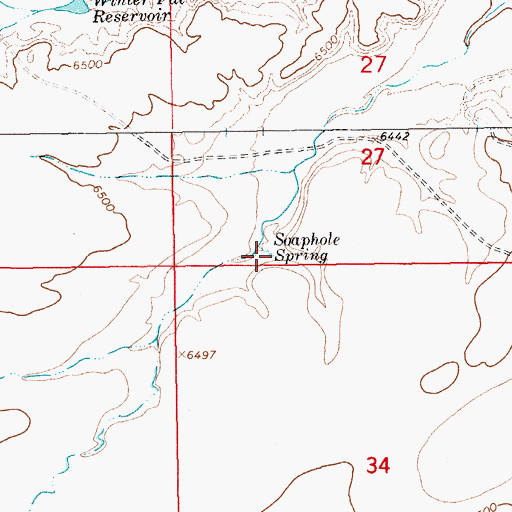 Topographic Map of Soaphole Spring, WY