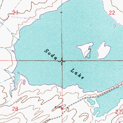 Topographic Map of Soda Lake, WY