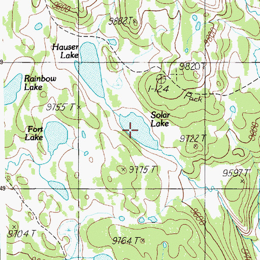 Topographic Map of Solar Lake, WY
