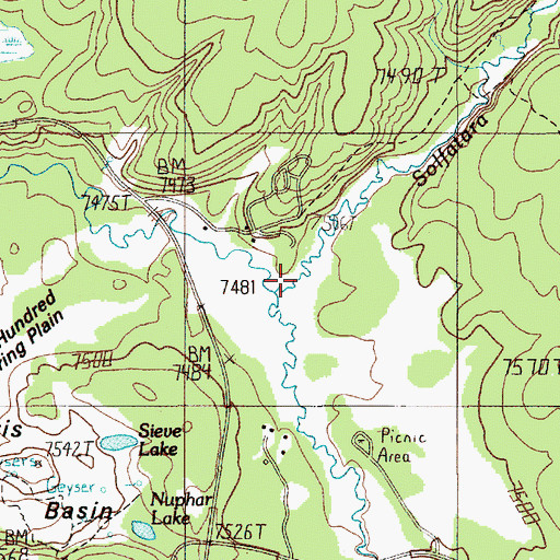 Topographic Map of Solfatara Creek, WY