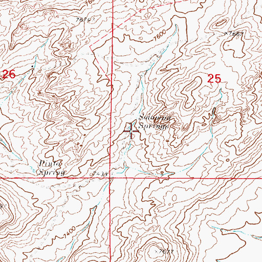 Topographic Map of Solomon Springs, WY