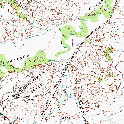 Topographic Map of Sommers Draw, WY