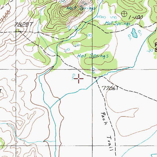 Topographic Map of Sour Creek Trail, WY