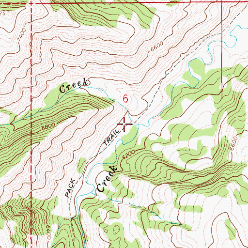 Topographic Map of Sourdough Creek, WY