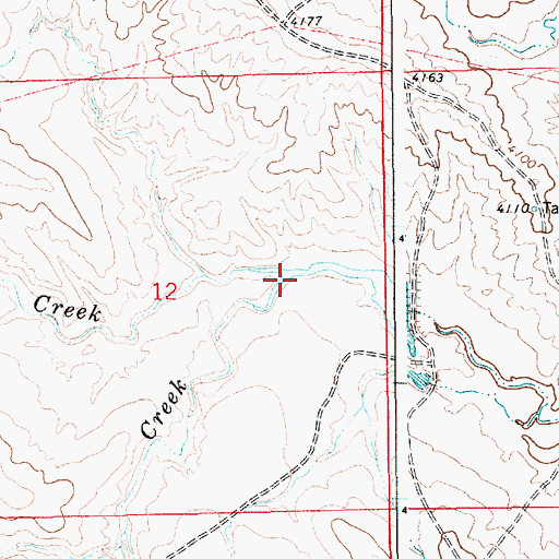 Topographic Map of South Brush Creek, WY