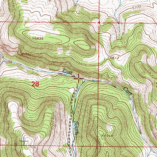 Topographic Map of South Cart Creek, WY