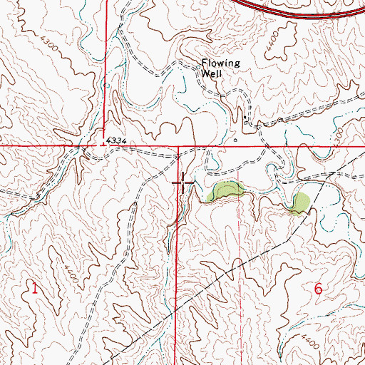 Topographic Map of South Draw, WY