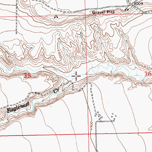 Topographic Map of South Eaglenest Creek, WY