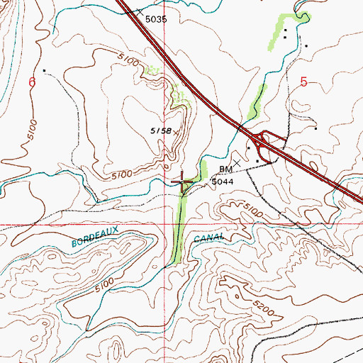 Topographic Map of South Fork Antelope Creek, WY