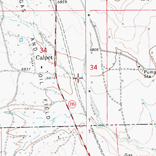 Topographic Map of South Fork Birch Creek, WY