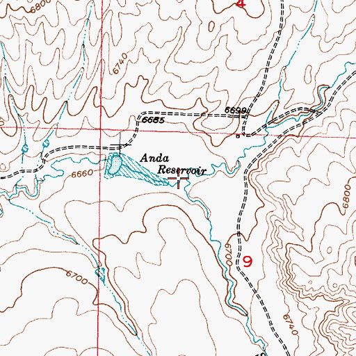 Topographic Map of South Fork Canyon Creek, WY