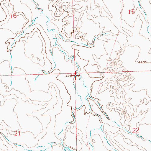 Topographic Map of South Fork Coon Creek, WY