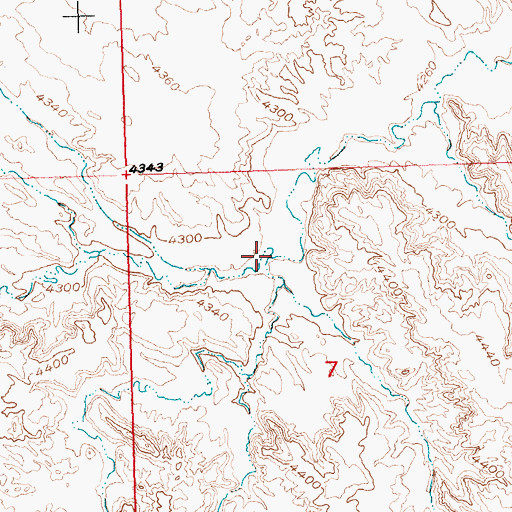 Topographic Map of South Fork Dorsey Creek, WY