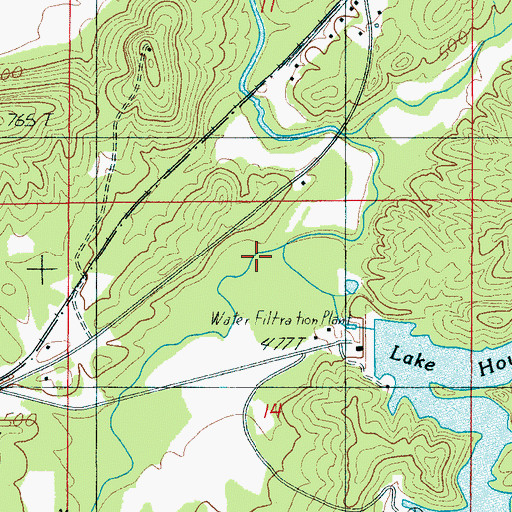 Topographic Map of Crooked Creek, AL