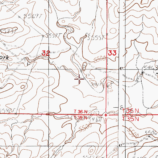 Topographic Map of South Fork Sage Creek, WY
