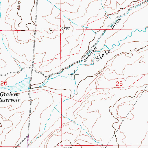 Topographic Map of South Fork Slate Creek, WY