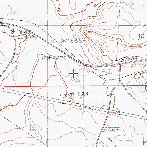 Topographic Map of South Fork Twin Creek, WY