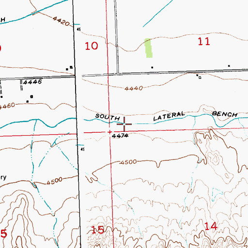 Topographic Map of South Lateral Bench Canal, WY